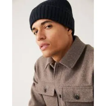 Wool Blend Beanie Hat